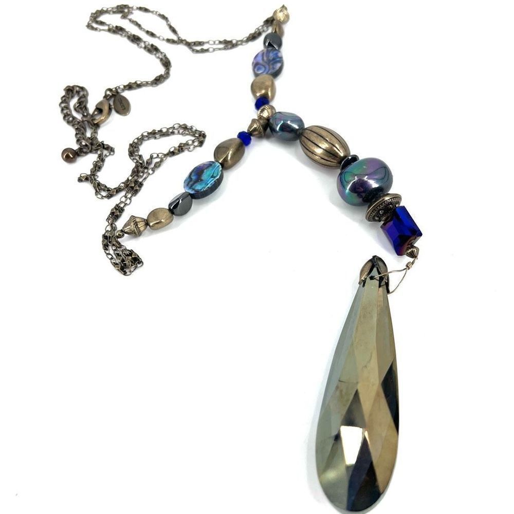 Chico's Women's Geometric Colette Pendant Multi Stone‎ Necklace Fashion Jewelry